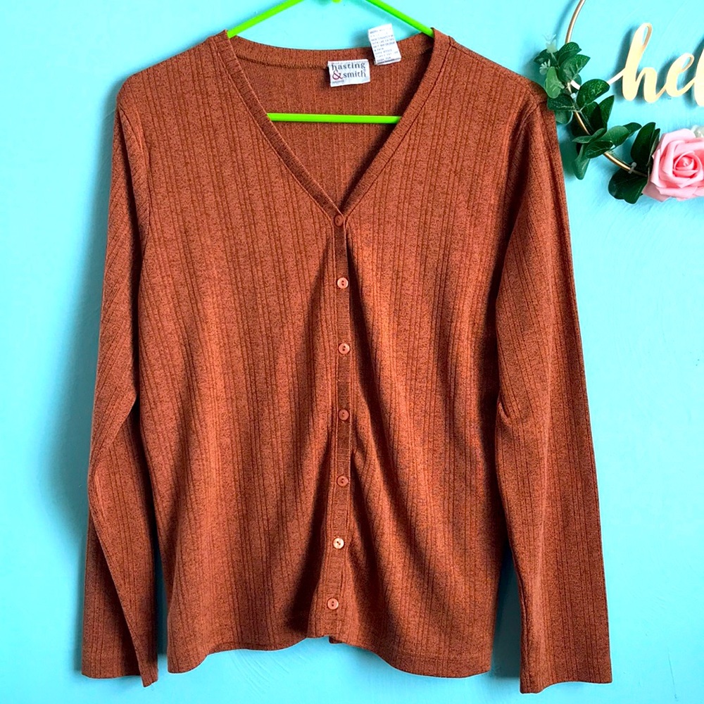 Vintage Hasting & Smith V-neck Button Down Cardigan Top